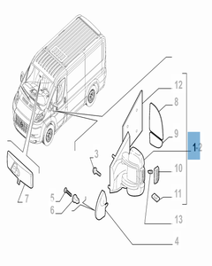 Buitenspiegel voor Fiat Professional Ducato