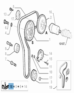 Distributiekit (riem, vaste en verstelbare riemspanner) - 3 stuks