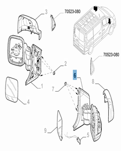 Buitenspiegel voor Fiat Professional Talento