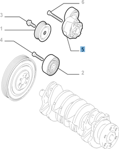 Verstelbare riemspanner voor Fiat Sedici