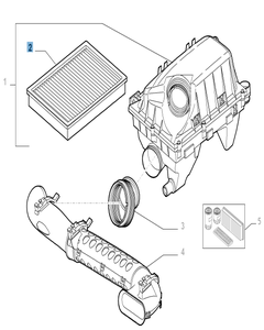 Luchtfilter motor voor Fiat Croma