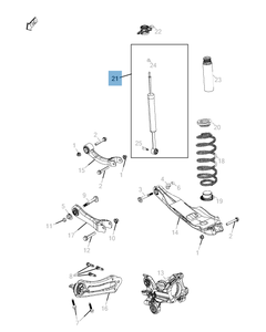 Achterste schokdemper 2 stuks voor Jeep Cherokee
