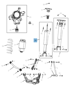 Achterste schokdemper 2 stuks voor Jeep Grand Cherokee