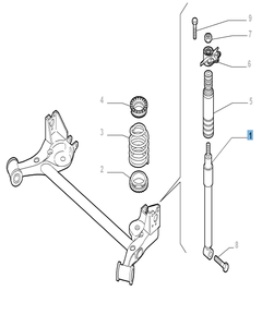 Schokdemper linksachter voor Alfa Romeo Mito
