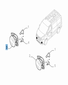 Linker voorlicht voor Fiat Professional Talento