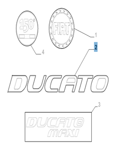 Code model Ducato zijkant voor Fiat Professional Ducato