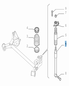 Achterste schokdemper voor Abarth 500