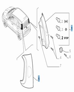 Vast linker achterlicht voor Fiat en Fiat Professional