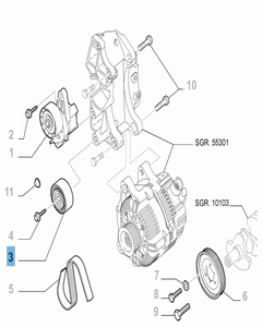 Vaste riemspanner voor Fiat en Fiat Professional