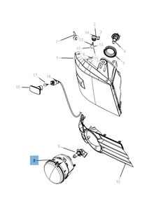 Mistlamp voor Jeep Compass/Patriot