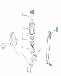 Achterste schokdemper 2 stuks - 2 stuks voor Fiat en Fiat Professional