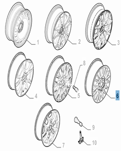 Lichtmetalen velg 7J x 17'' voor Fiat 500X