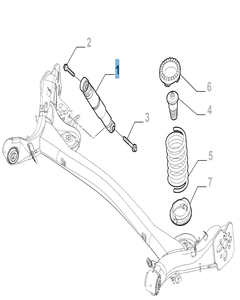 Achterste schokdemper 2 stuks voor Fiat en Fiat Professional