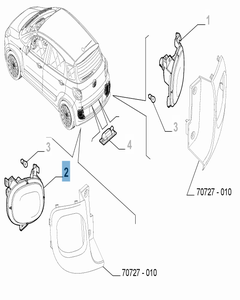 Achteruitrijlicht voor Fiat 500L