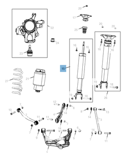 Achterste schokdemper 2 stuks voor Jeep Grand Cherokee