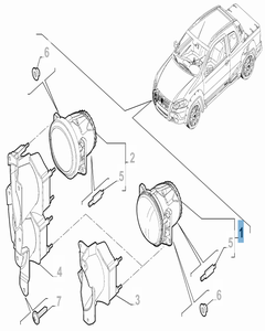 Mistlamp voor Fiat Professional Strada