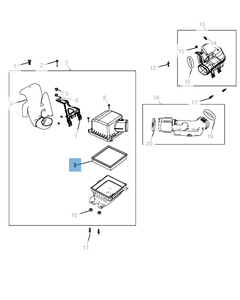 Luchtfilter motor voor Fiat Freemont