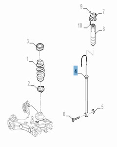 Achterste schokdemper 2 stuks - 2 stuks voor Alfa Romeo Giulia