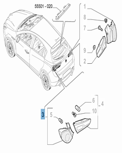 Vast linker achterlicht voor Alfa Romeo Giulietta