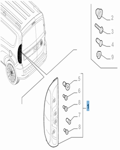 Vast linker achterlicht voor Fiat en Fiat Professional