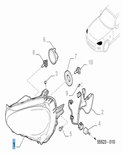 Left headlamp