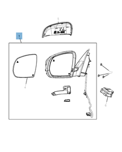 External wing mirror for Jeep Cherokee