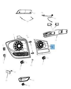 Achterlicht (buitenverlichting, remlicht en achteruitrijlicht) voor Fiat Freemont