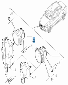 Mistlamp voor Fiat Professional Strada