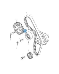 Distributiekit (riem, vaste en verstelbare riemspanner) - 3 stuks voor Jeep Compass
