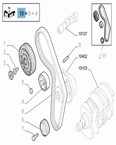 Distributiekit (riem, riemspanner) - 2 stuks