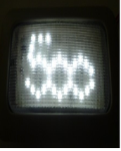 LED-lampen met 500-logo