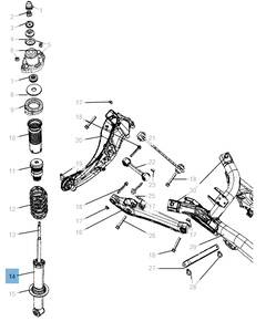 Achterste schokdemper 2 stuks voor Jeep Compass/Patriot