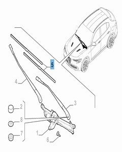 Set 2 wisserbladen voorruitwissers voor Alfa Romeo Tonale 