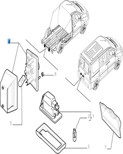 Linker kentekenplaatverlichting voor Fiat Professional Scudo